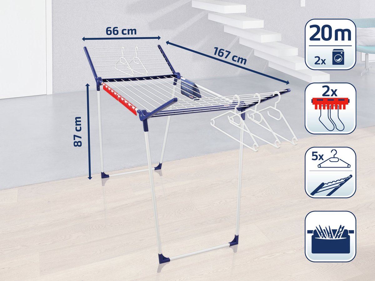 Leifheit Pegasus 200 Solid Comfort Drying Rack 20m
