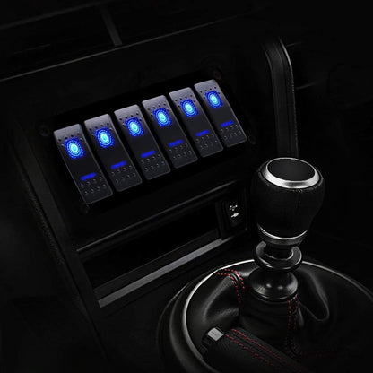 Geloo 6 Gang Rocker Switch Panel for 12V/24V Marine Car RV