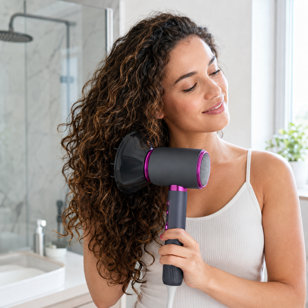 AIUNAOM 2400W Professional Ionic Hair Dryer with 3 Modes