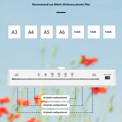 Laminator A3 FNL011 Photo Laminator Hot/Cold Laminating Machine ABS Button
