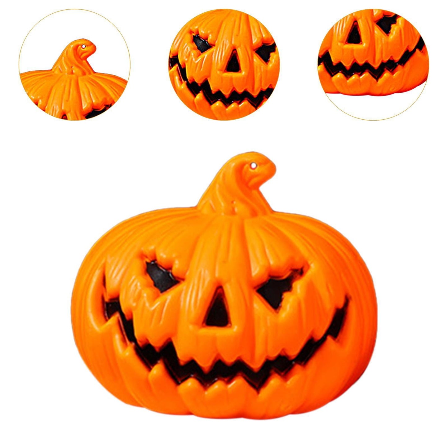 Tnarru 3-Piece Pumpkin Lantern Halloween Decoration LED Light Small