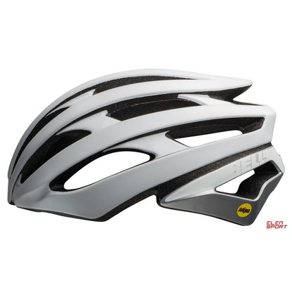 Bell Stratus Integrated MIPS Road Bike Helmet - Lightweight, Aerodynamic, Cool, White Silver
