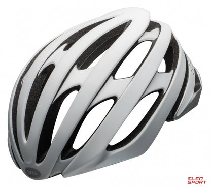 Bell Stratus Integrated MIPS Road Bike Helmet - Lightweight, Aerodynamic, Cool, White Silver