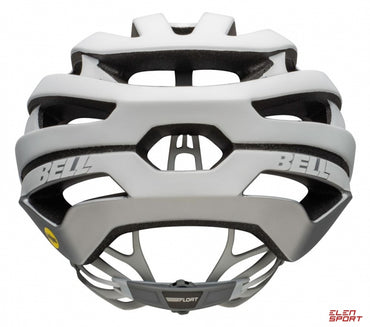 Bell Stratus Integrated MIPS Road Bike Helmet - Lightweight, Aerodynamic, Cool, White Silver