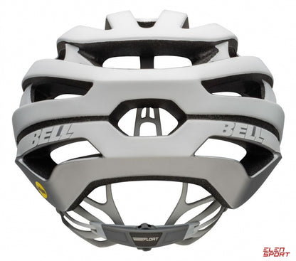 Bell Stratus Integrated MIPS Road Bike Helmet - Lightweight, Aerodynamic, Cool, White Silver