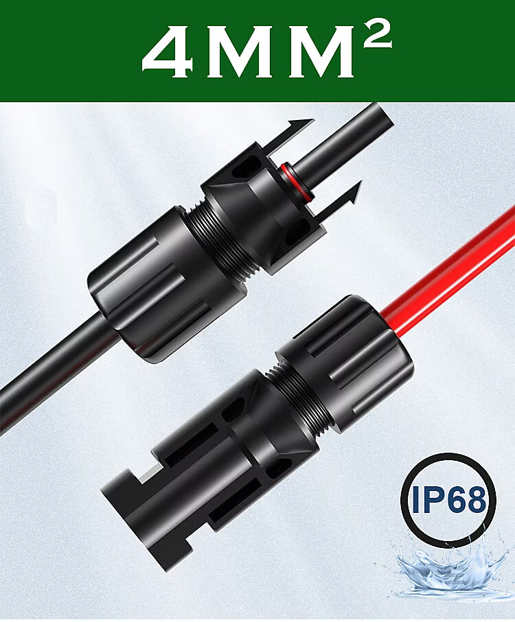 Elfcam 2 Solar Extension Cables 4mm² 2m M/F 12AWG DC1500V IP68