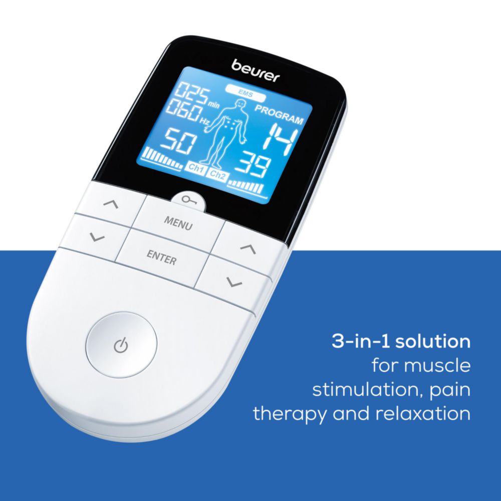 Beurer EM 49 Digital TENS/EMS Device: Pain Relief, Muscle Stimulation & Massage