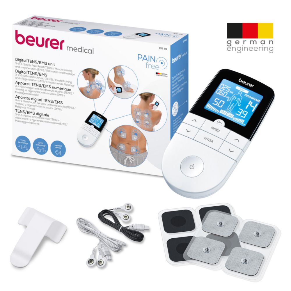 Beurer EM 49 Digital TENS/EMS Device: Pain Relief, Muscle Stimulation & Massage
