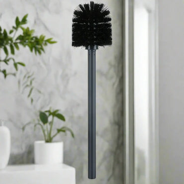 Black 35cm Toilet Brush with Sturdy Bristles for Clean Bowls