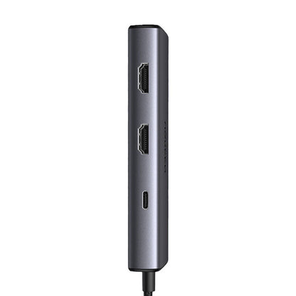 UGREEN CM498 6-in-1 USB-C Hub Adapter 2x USB-A 3.0 USB-C 3.0 2x HDMI PD