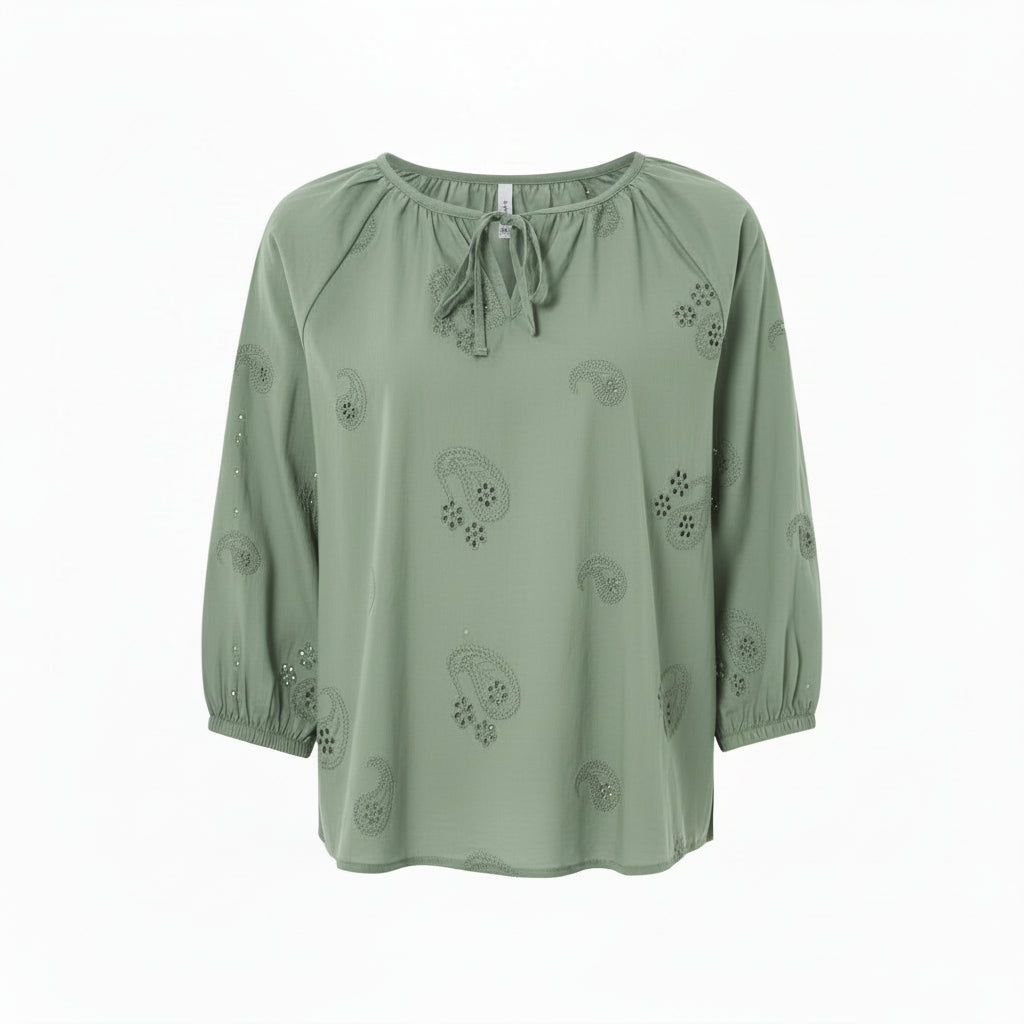 esmara Damen Cotton Blouse with Embroidery