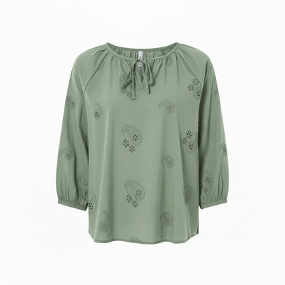 esmara Damen Cotton Blouse with Embroidery
