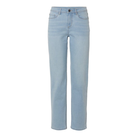 ESMARA Women's Jeans Straight Fit High Waist Blue 36 Damaged