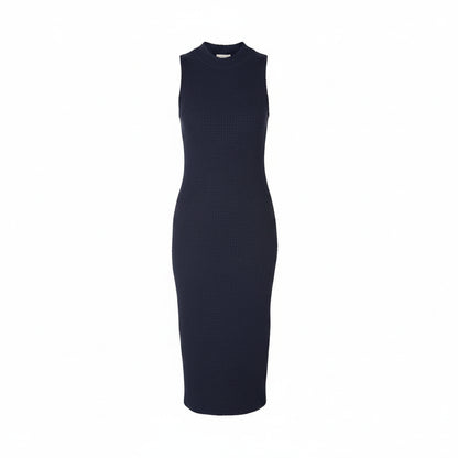ESMARA Midi Dress Spaghetti Strap Knit Structure