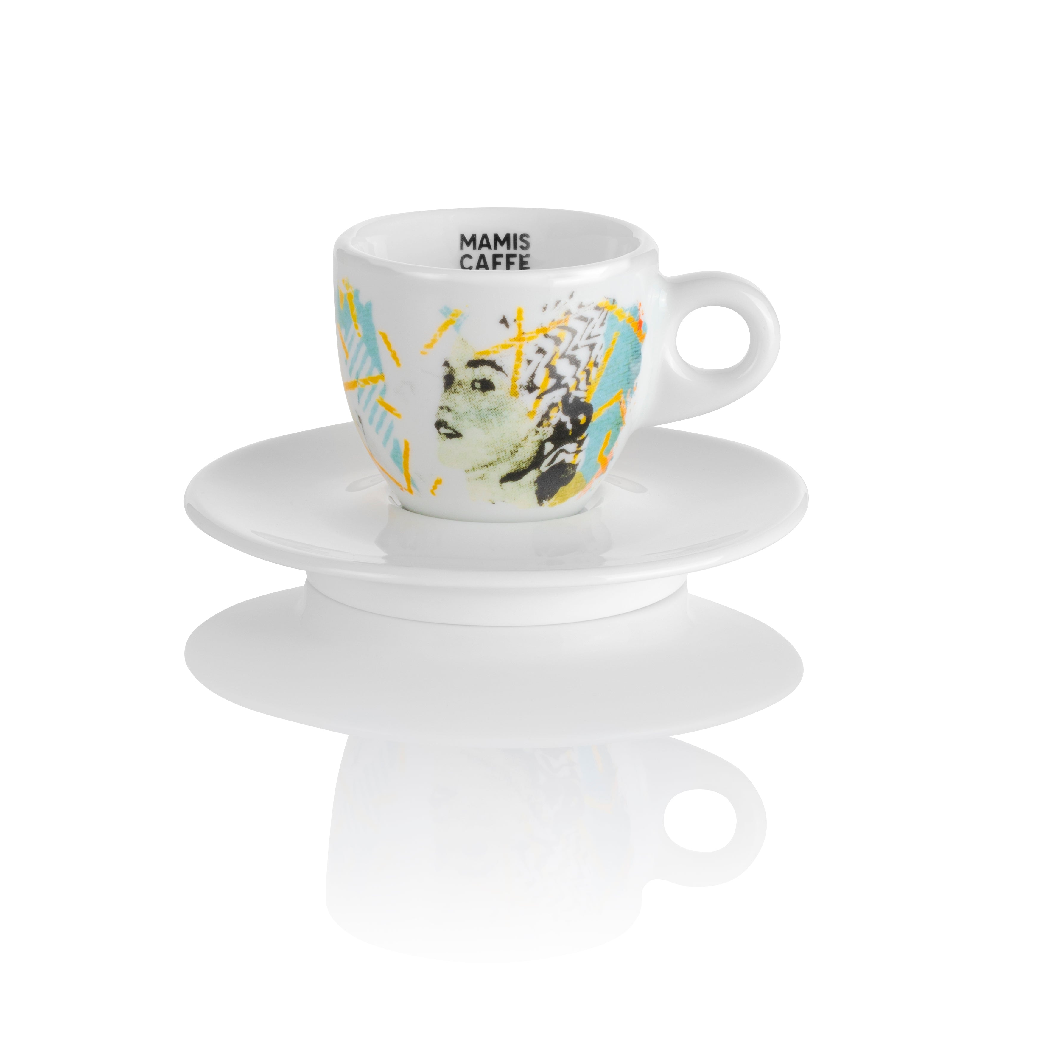 Chiara Pastel Porcelain Espresso Cup with Matching Saucer – 65ml