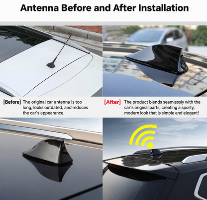 Heart Horse Universal Shark Fin Car Radio Antenna Adhesive Base Waterproof