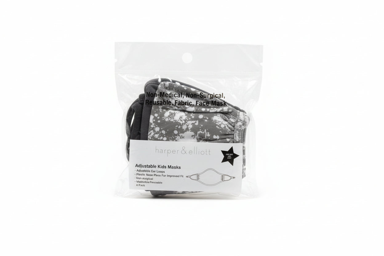 Harper & Elliott Adjustable Kids Face Mask Pack of 3