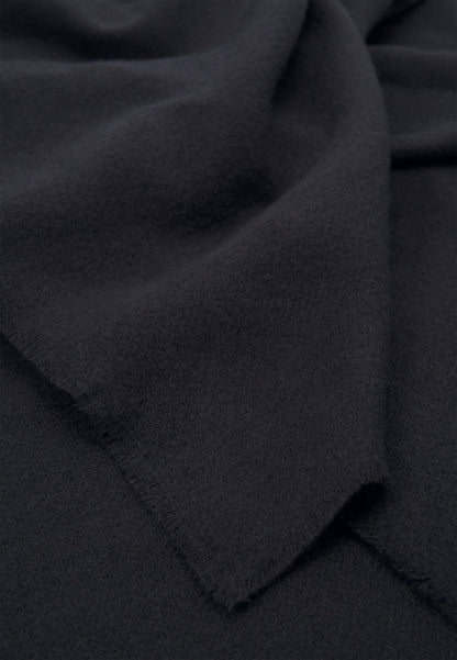 Zign Timeless Black Polyester Scarf with Fringes - Versatile One Size Accessory