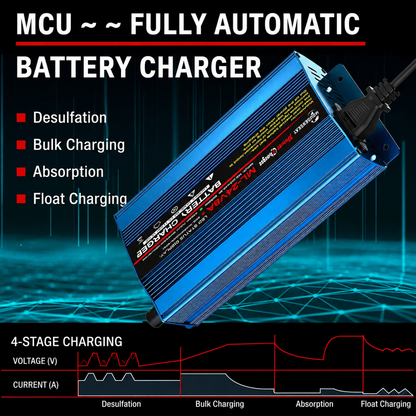 MOUDENSKAY 24V 8A Smart Automatic Battery Charger with XLR Connection