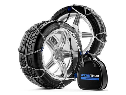 Werkthor WT80 Snow Chains – Metal Mesh Traction for Small Tires