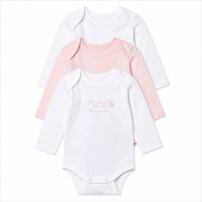 Lupilu Baby's Cotton Bodysuit Set of 3pcs