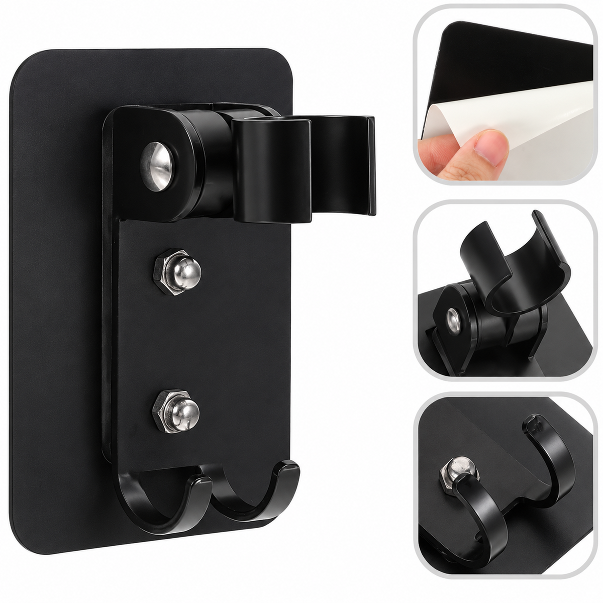 High-Quality Aluminum Shower Head Holder with 90 Degrees Adjustable Slot
