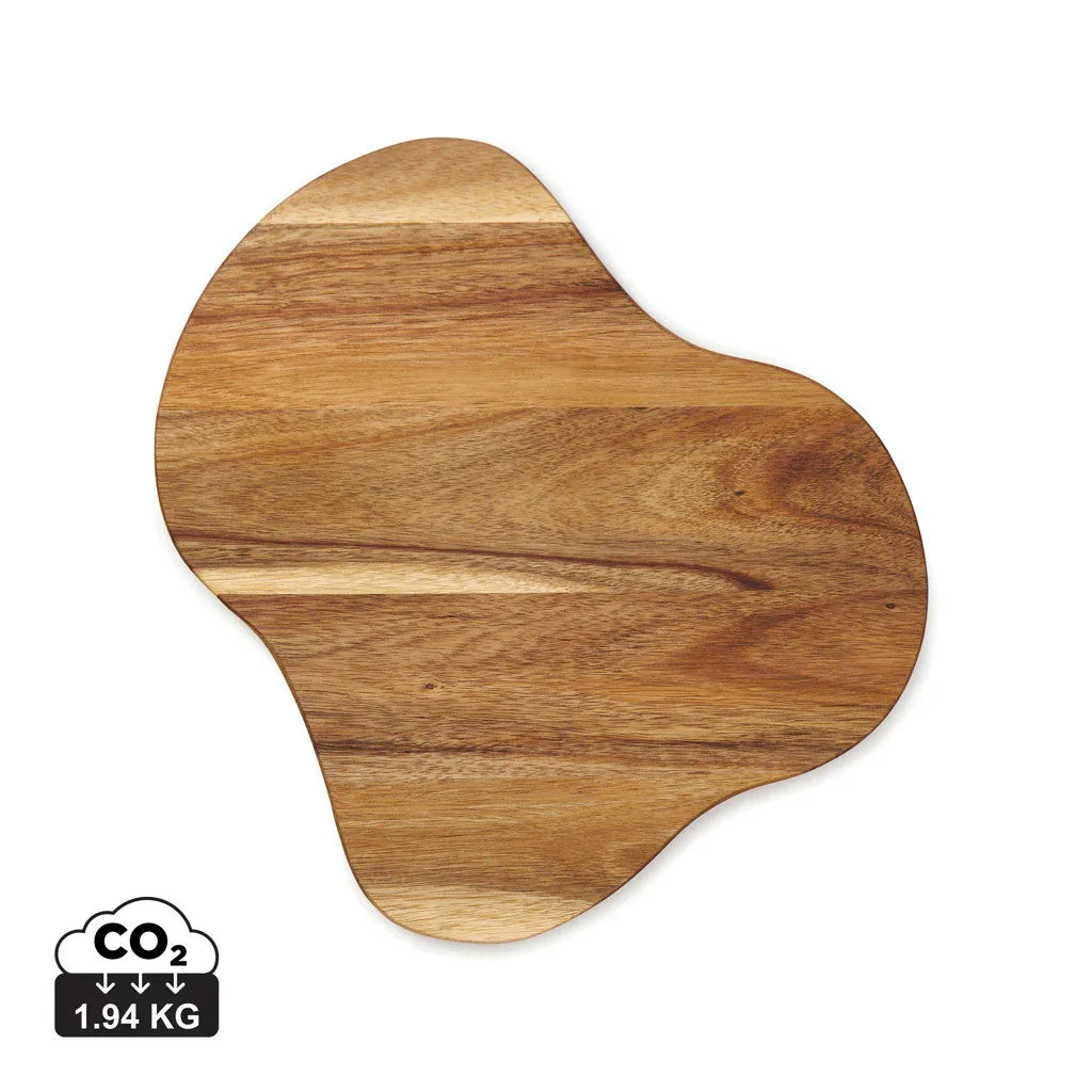 VINGA Organic Acacia Wood Serving Board: Unique Grain, Angled Edges – Perfect for Entertaining - Gomix Brands Outlet
