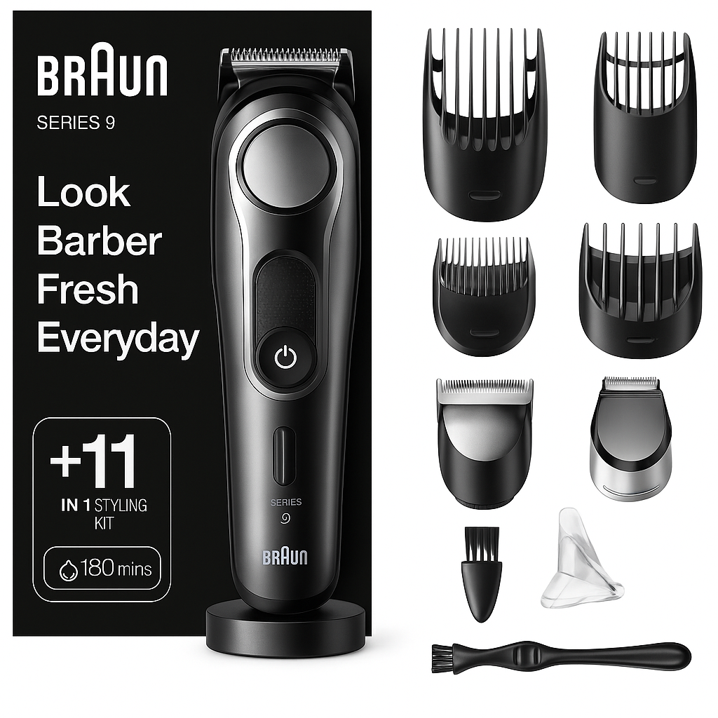 Braun Series 9 BT9440 Pro Beard Trimmer with Barber Tools Kit
