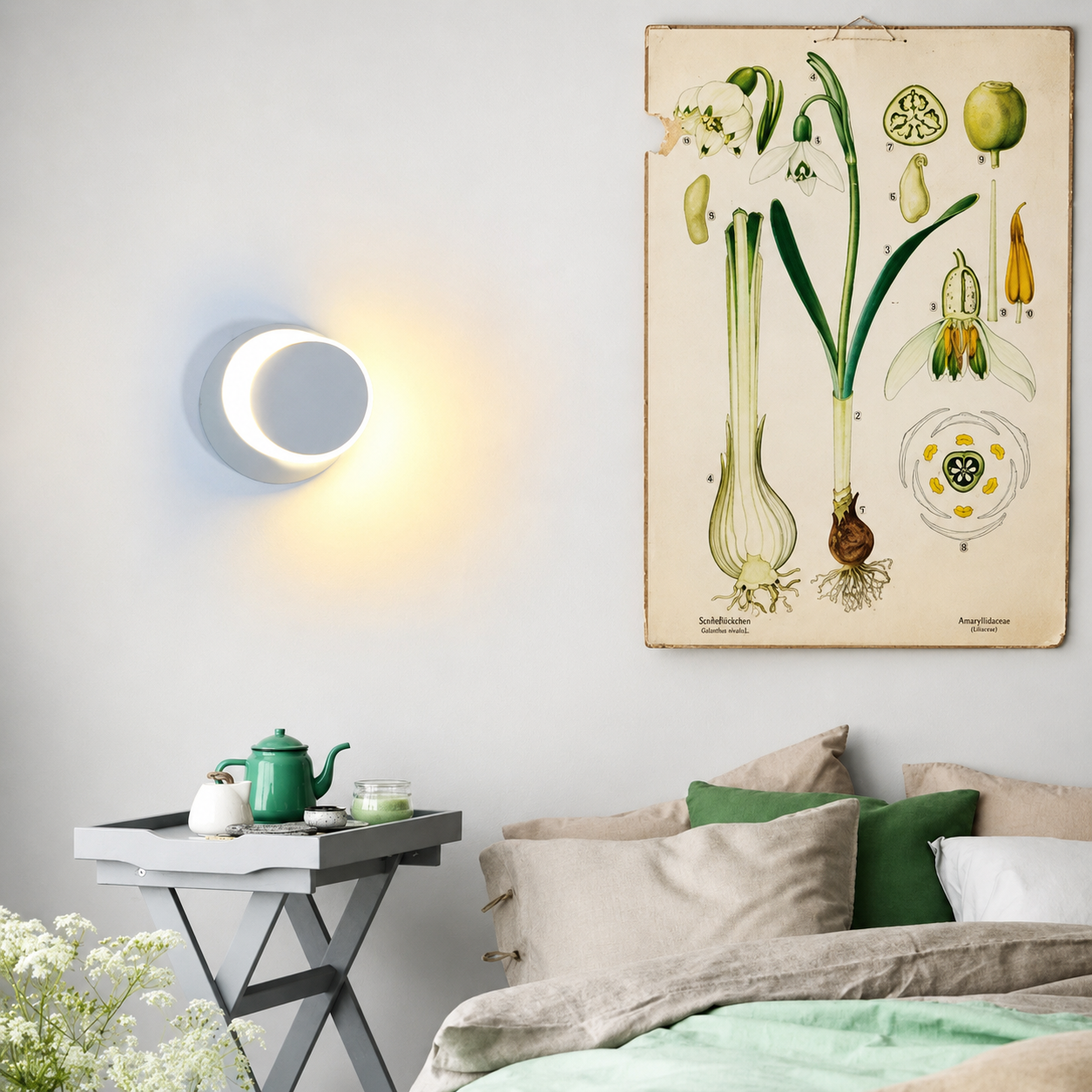 Nordic Led Wall Lamp Rotatable 2700K Warm Light Iron/Aluminum