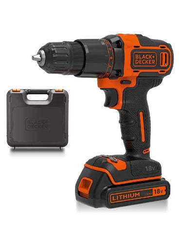 BLACK+DECKER 18V Cordless 2-Speed Combi Hammer Drill Kit with Battery
