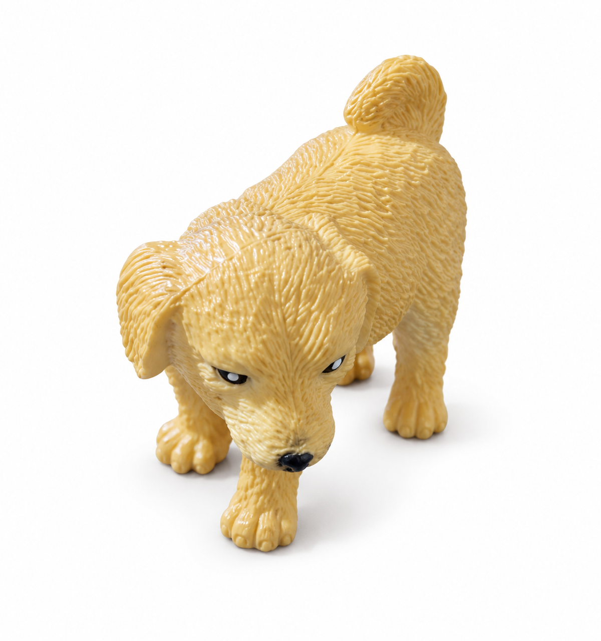 AnimalToy Golden Puppy Figurine – Realistic Dog Animal Toy