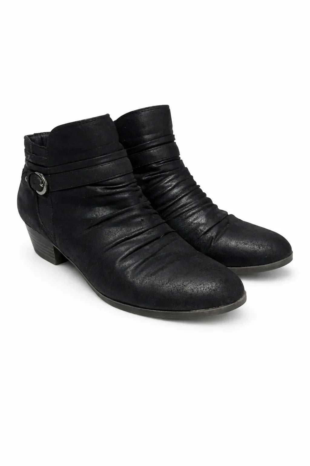 YUU Norah Faux Leather Block Heel Bootie - Gomix Brands Outlet