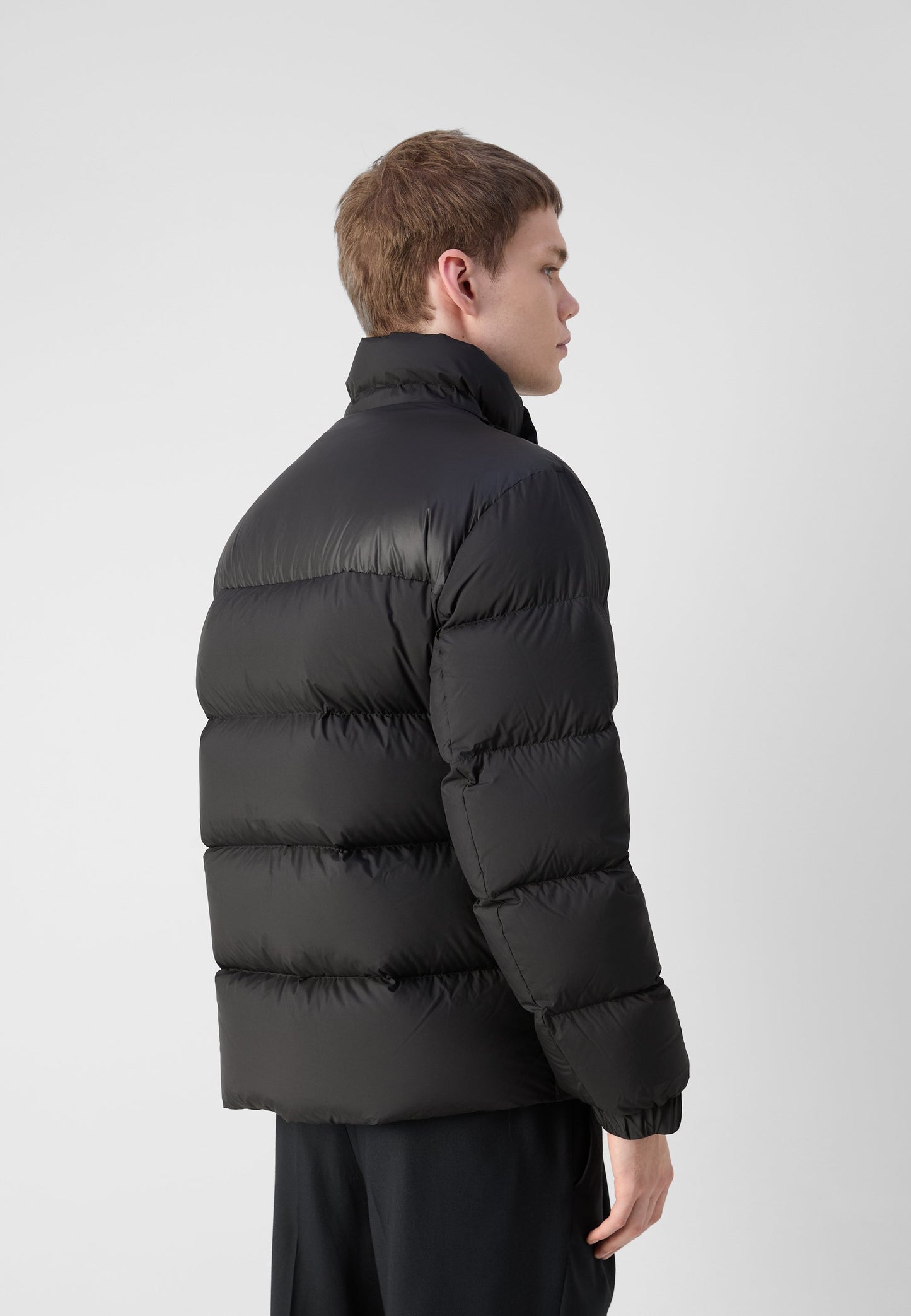 Tommy Hilfiger Men's Black Hooded Puffer Down Jacket Warm Water-Repellent Wind-Resistant