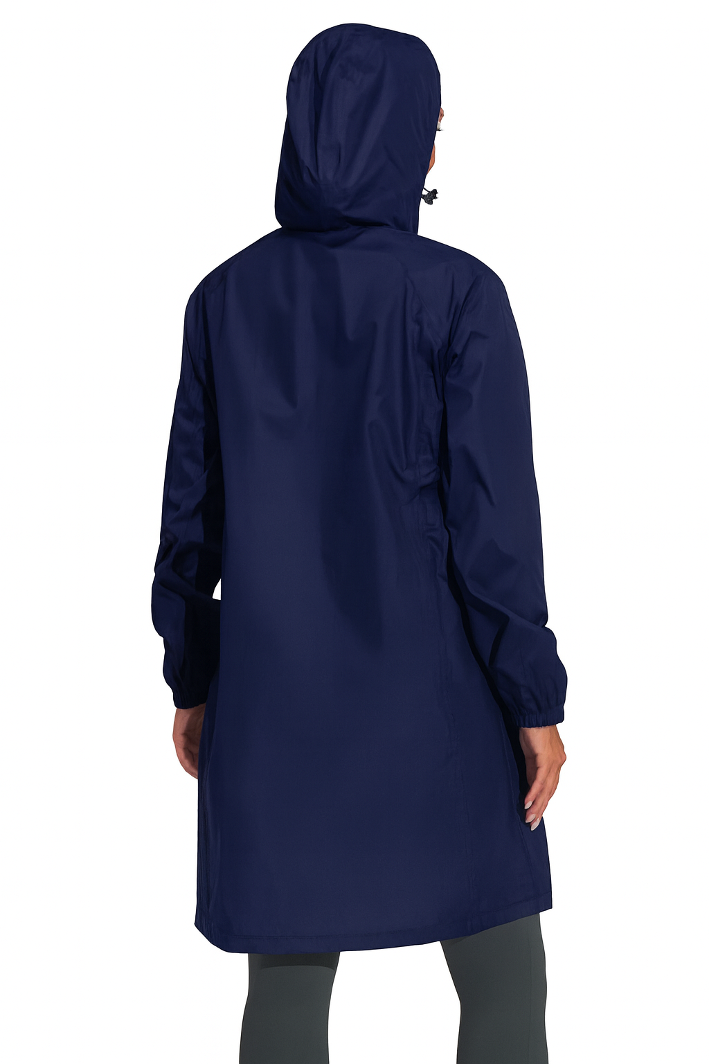 Mapamyumco Women's Ultra-Light Packable Waterproof Long Hooded Raincoat with Pockets