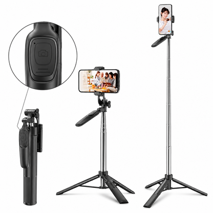 Selfie Stick A36 Extendable Selfie Tripod Stick with Bluetooth Remote