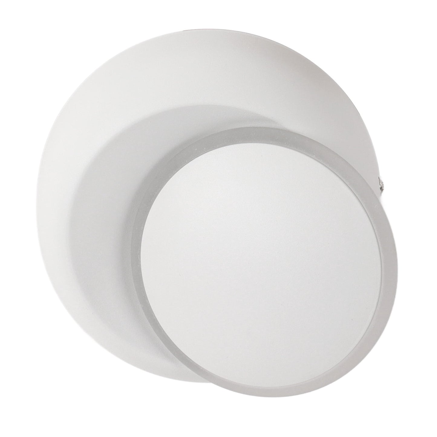 Nordic LED Wall Lamp Rotatable 2700K Warm Light 7W Iron/Aluminum White