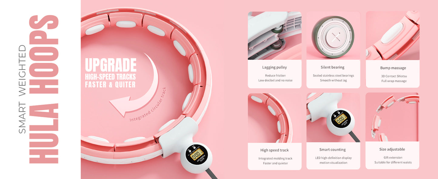 Kmart Smart Weighted Hula Hoop Adjustable Orange Fitness Circle