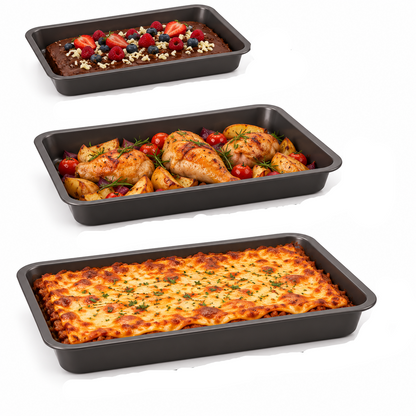 Bergner Baking Moulds 4-Piece Carbon Steel Set