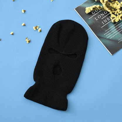 Warm Knitted 3-Hole Balaclava Ski Mask for Winter Outdoor Sports & Protection