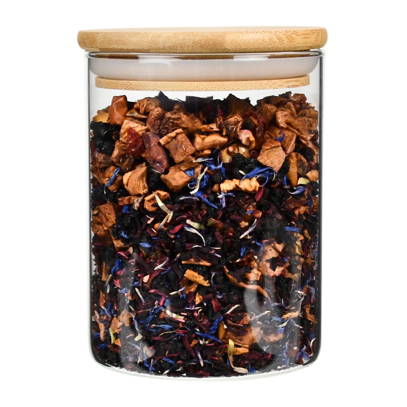 18oz (532ml) Bamboo Lid Glass Spice Jar – Eco-Friendly Kitchen Storage