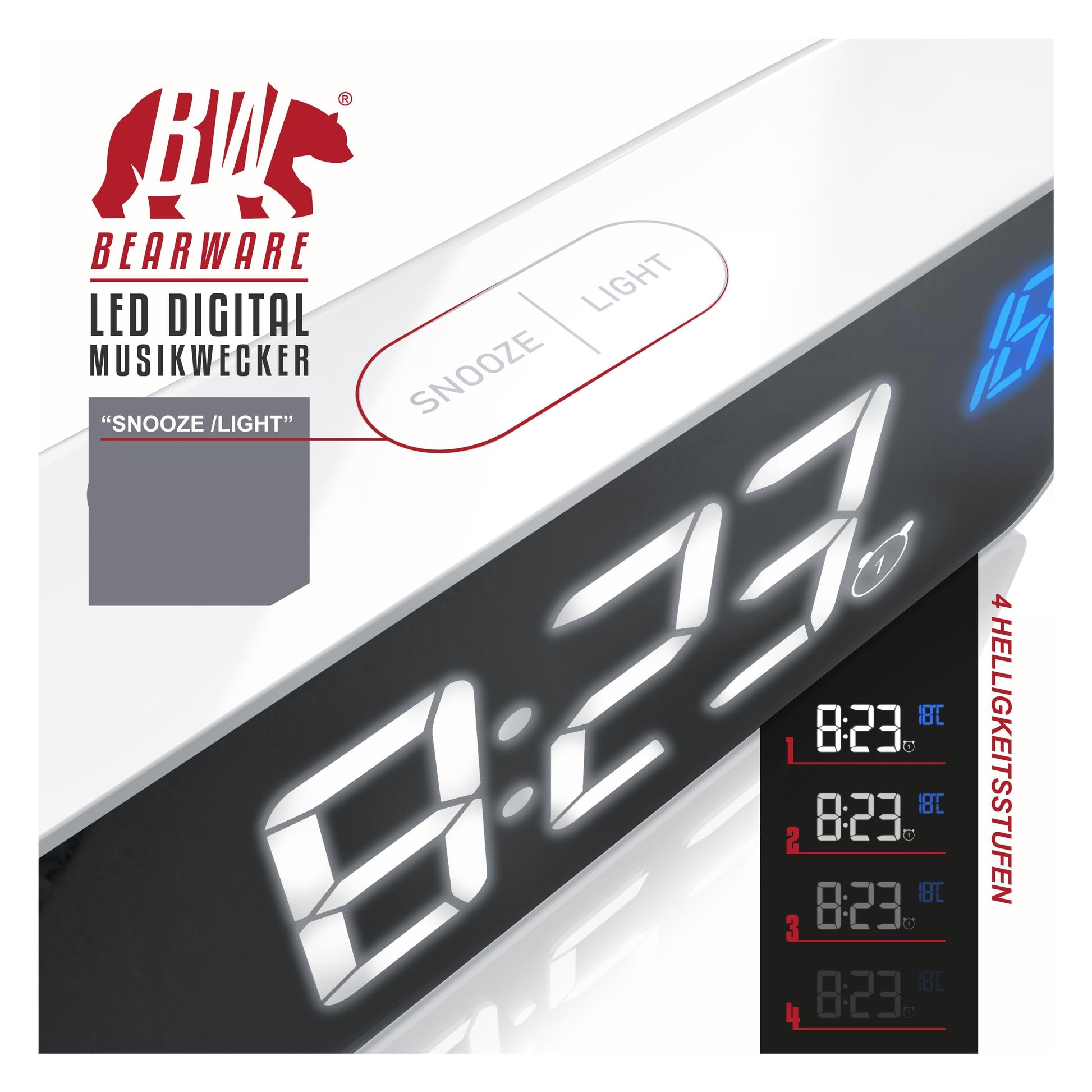 Bearware Music Alarm Clock White