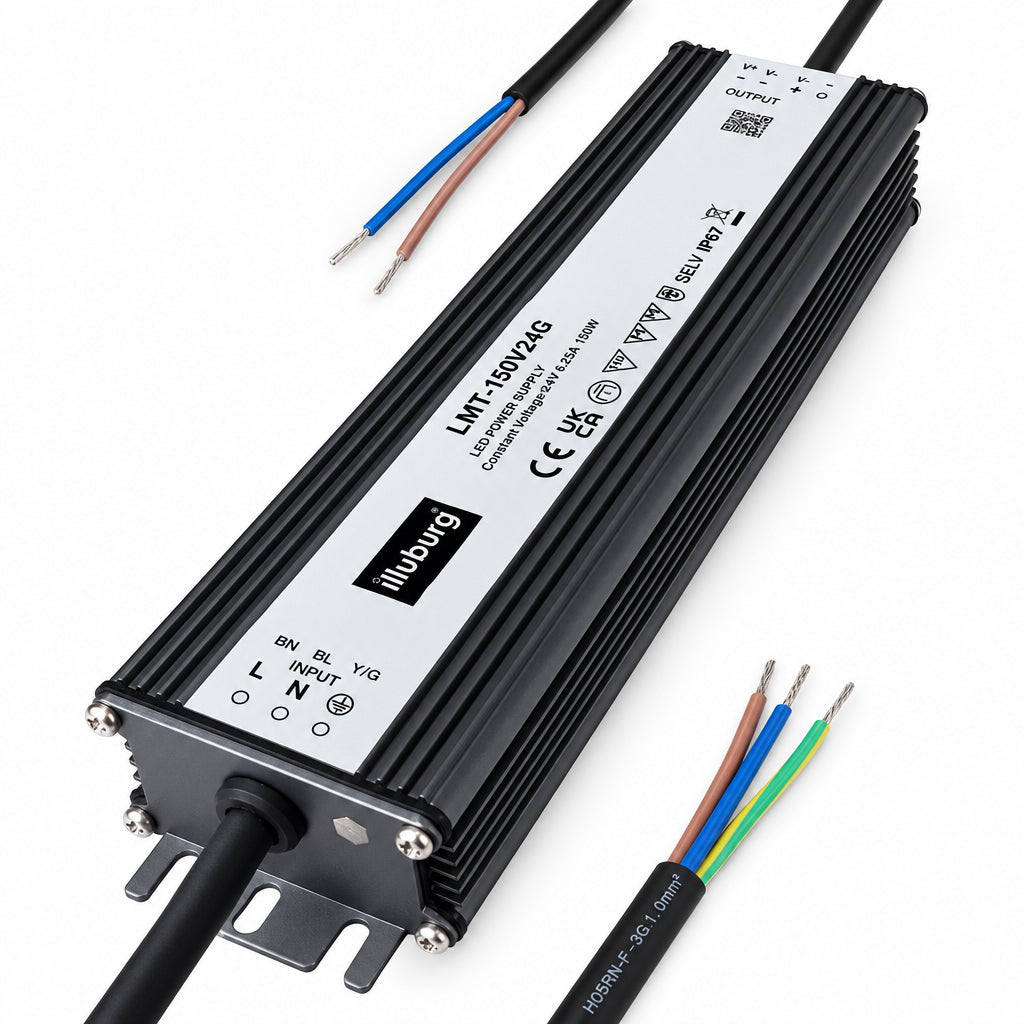 Illuburg LM7-150V24G LED Power Supply 24V 151W IP67