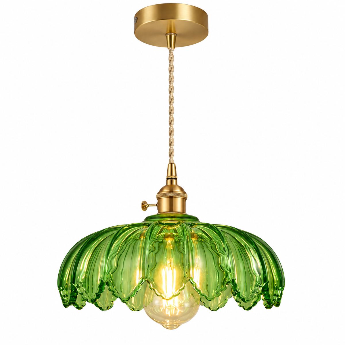 Theopractick Industrial Glass Pendant Ceiling Light E27