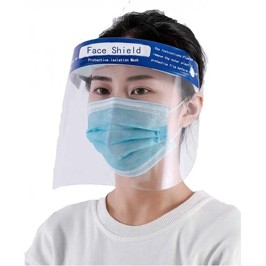 Full Face Protective Isolation Mask with Clear Visibility and Elastic Band