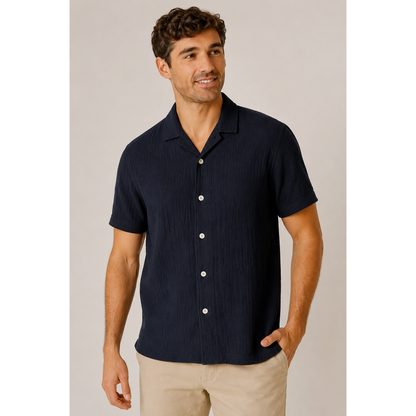 LIVERGY Men’s Muslin Short Sleeve Shirt