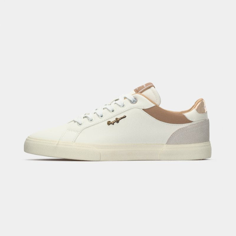 Pepe Jeans Kenton Court Men's Retro Style Trainers, Golden Ochre Brown, Durable Comfort Sneakers