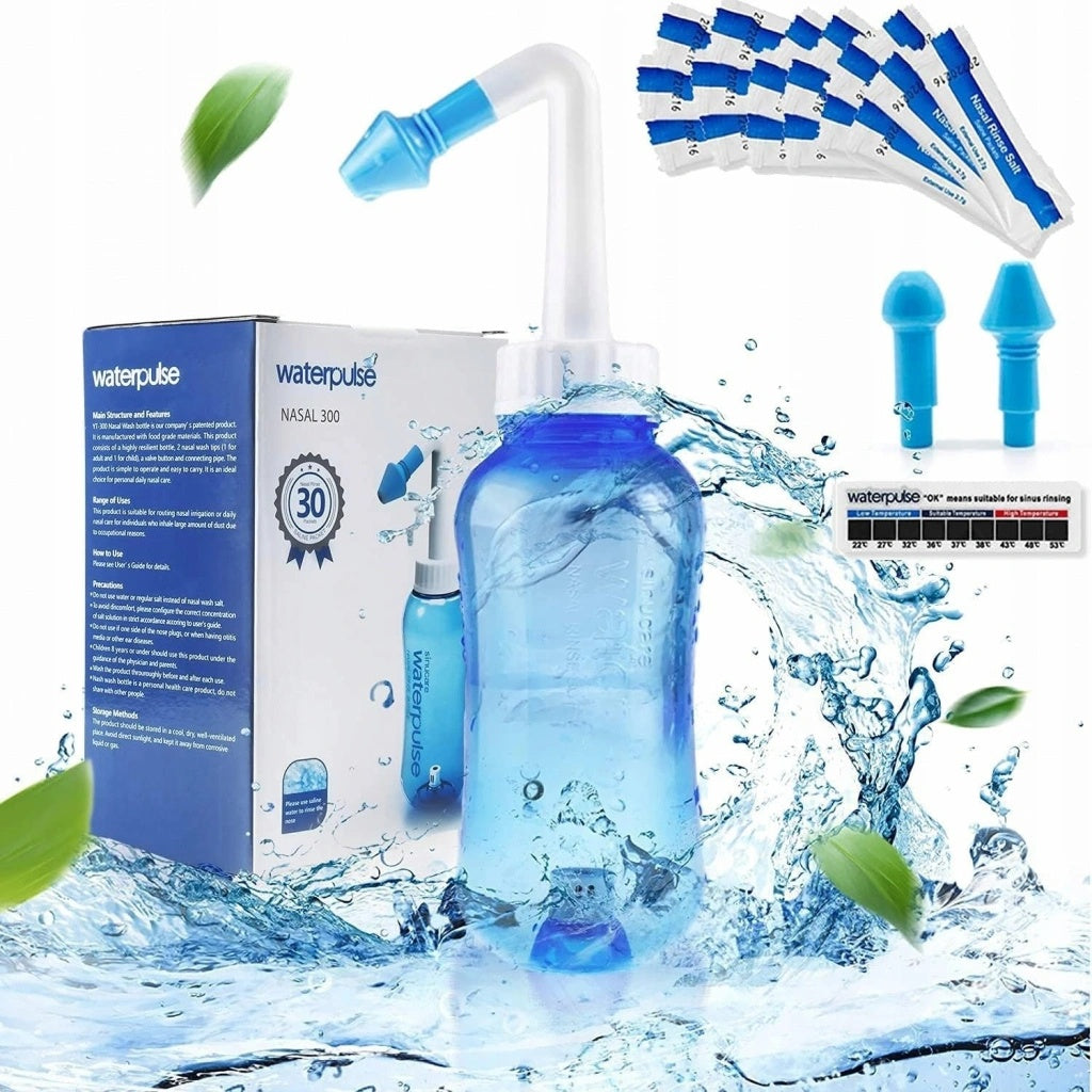 Waterpulse YT-300 Nasal Rinse Bottle with Controlled Fluid Flow 300ml for Sinus Relief