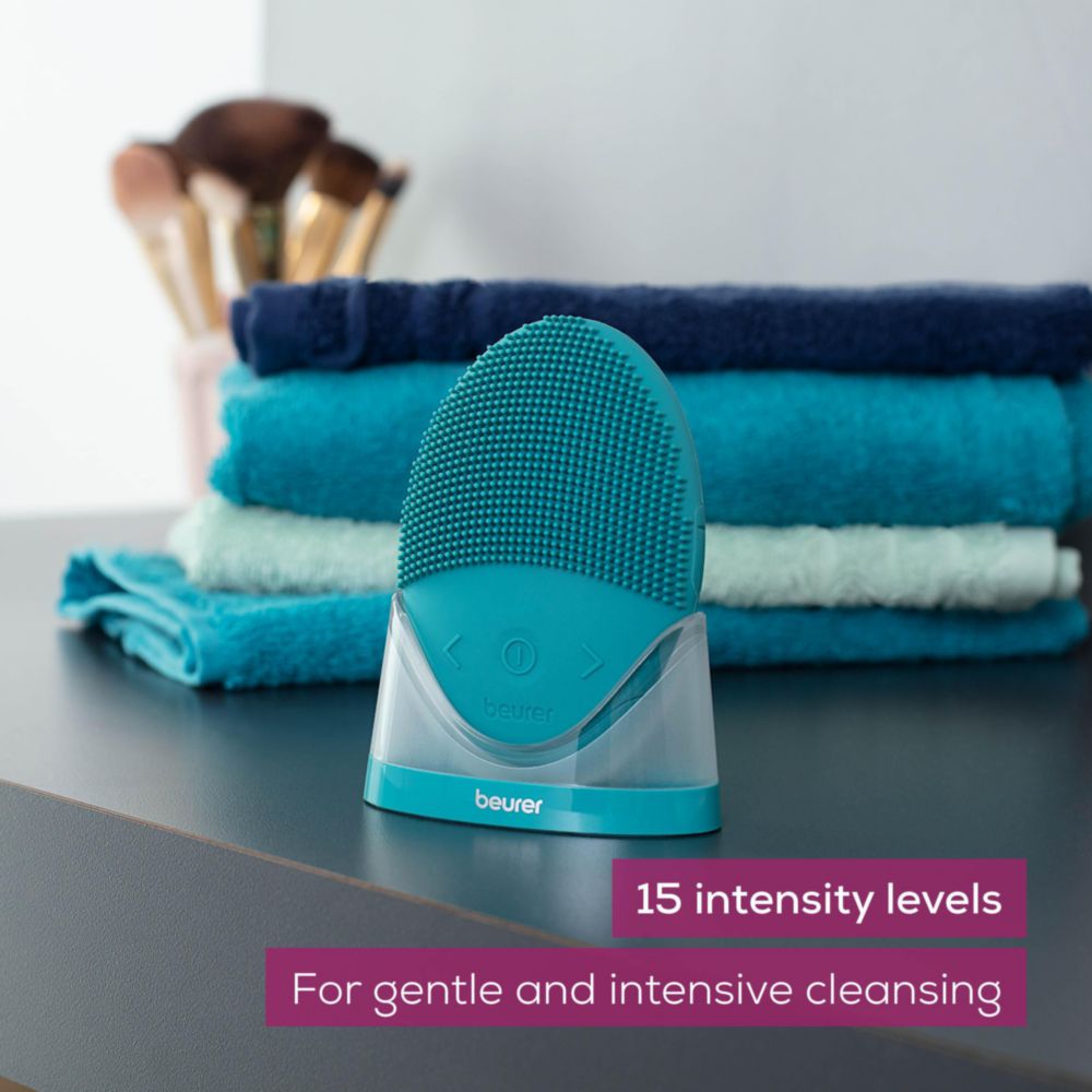 Beurer FC 52 Laguna Water-Resistant Silicone Vibrating Facial Cleansing & Massaging Brush
