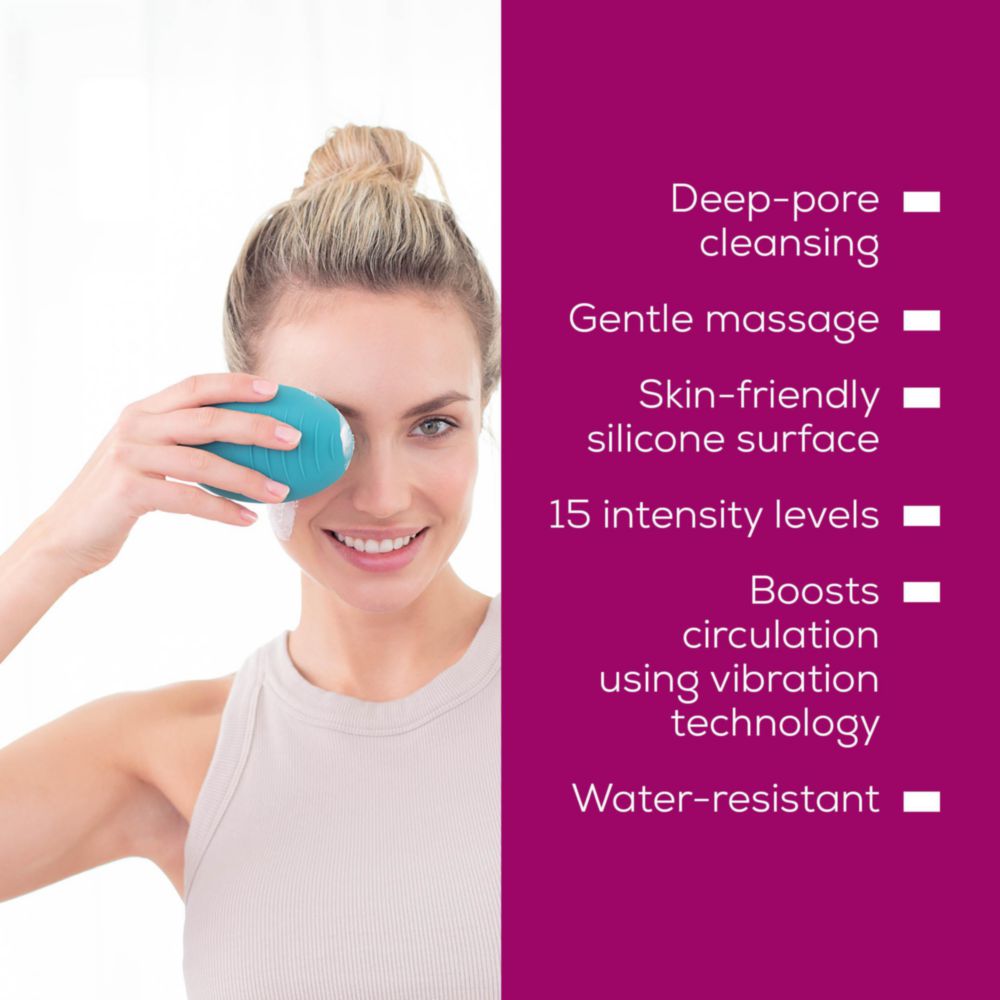Beurer FC 52 Laguna Water-Resistant Silicone Vibrating Facial Cleansing & Massaging Brush