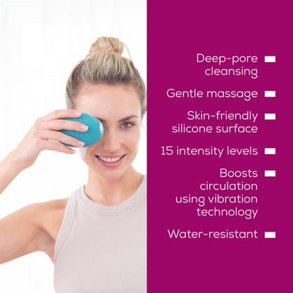 Beurer FC 52 Laguna Water-Resistant Silicone Vibrating Facial Cleansing & Massaging Brush